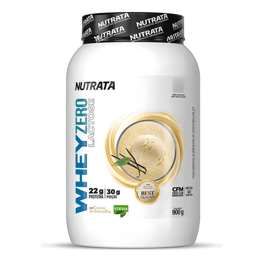 Whey Zero Lactose Pote 900g Baunilha Nutrata
