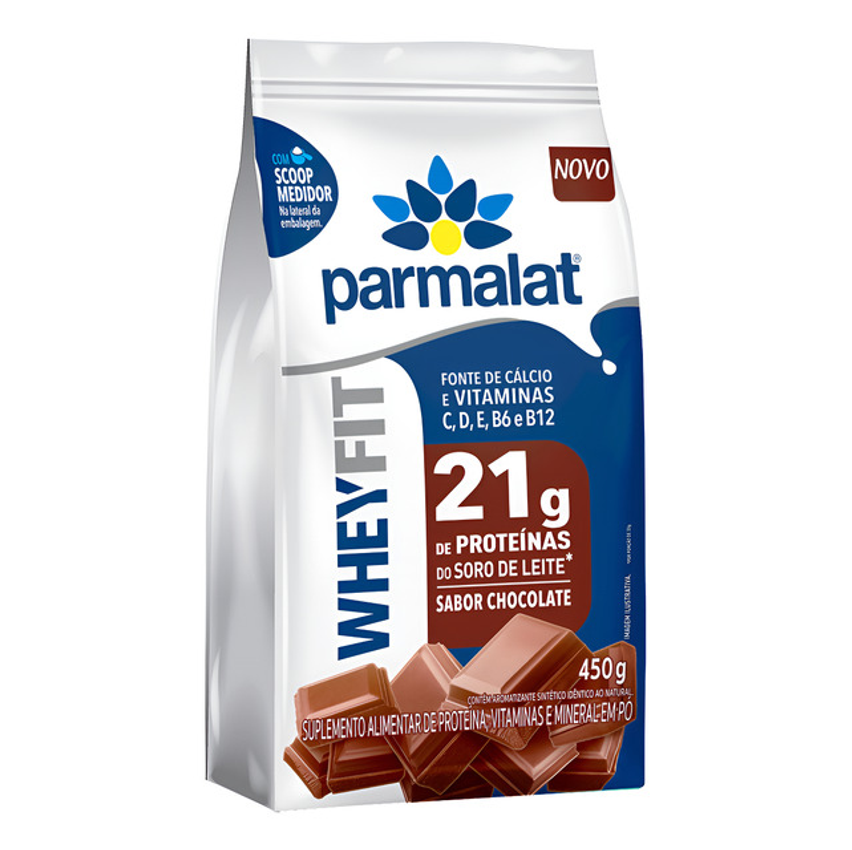 Wheyfit Parmalat Pó Chocolate Pacote 450g Chocolate
