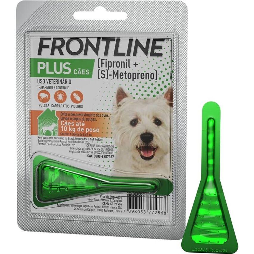Frontline Antipulgas E Carrapatos Plus Para Cães De Até 10Kg
