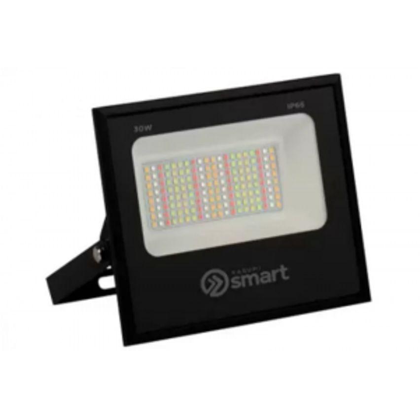 Refletor LED RGB KaBuM! Smart 30 Watts, Dimerizável, Controle via app, Preto - KBSB026