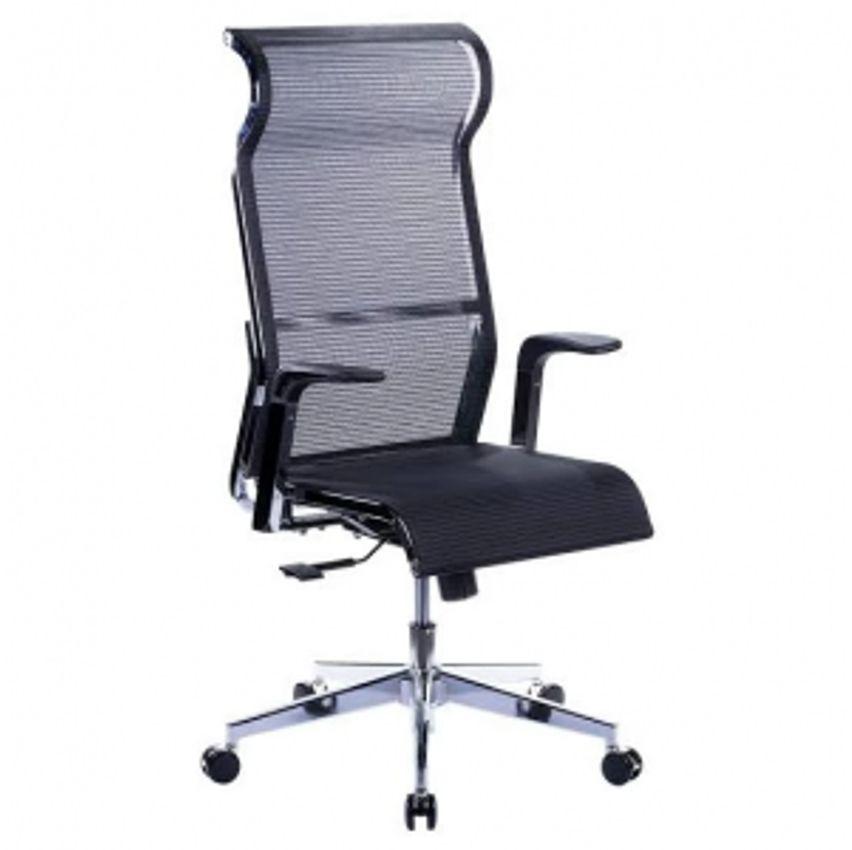 Cadeira Office Husky 500 Preto Encosto de Cabeça Fixo Encosto Ajustável com 3 Níveis Base em Aço Cromado - HTCD0