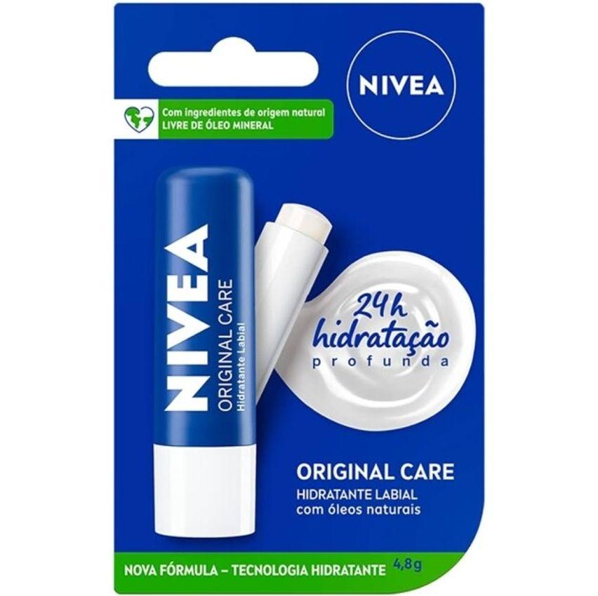 NIVEA Hidratante Labial Original Care - Com Manteiga de Karité & Pantenol hidrata por 12 horas oferecendo proteção e