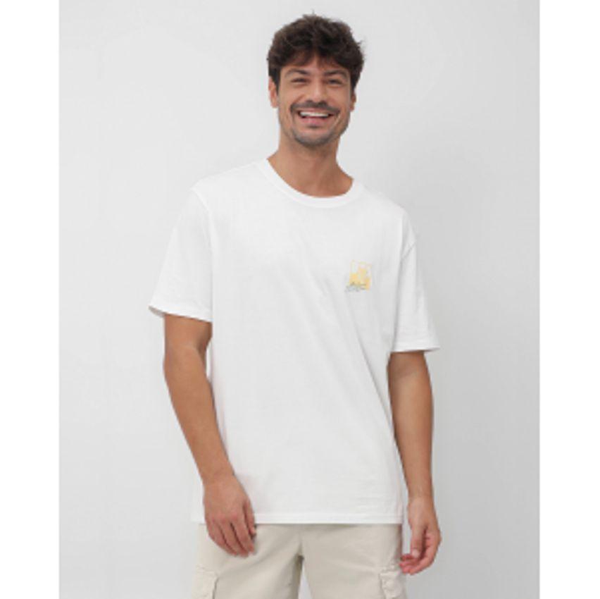 Camiseta masculina regular natural connection branca | Pool by