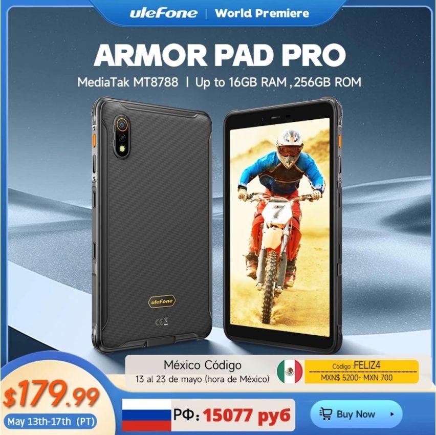 Tablet Ulefone Armor Pad Pro IP68 IP69K 4G 8GB + 8GB RAM 128GB ROM 48MP