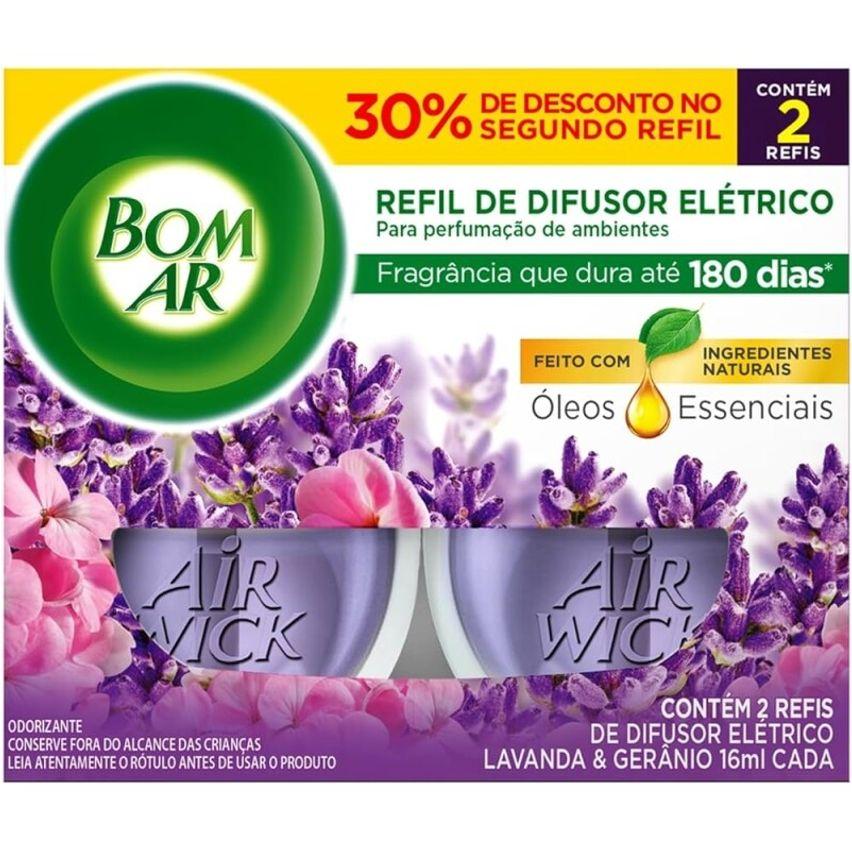 Air Wick Bom Ar - Refil Difusor Elétrico Lavanda Embalagem Promocional.