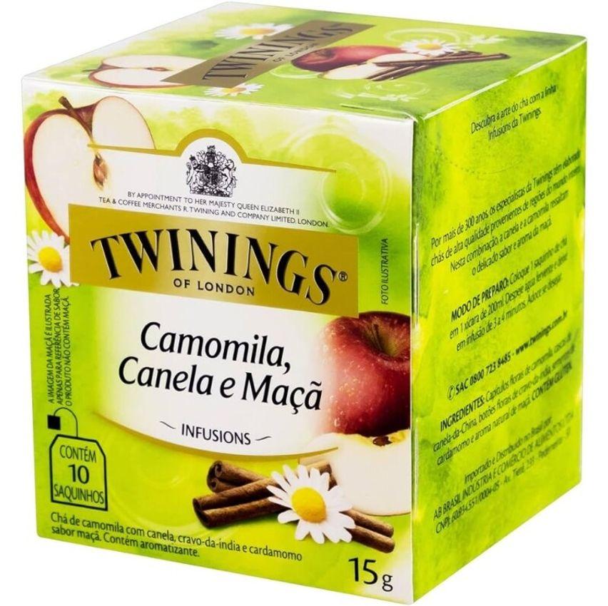 Twinings Chá Misto de Camomila Canela e Maçã 15g (pacote de 10 saquinhos)