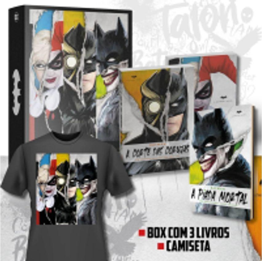 Coleção DC Comics Box com 3 Livros + Camiseta Exclusiva