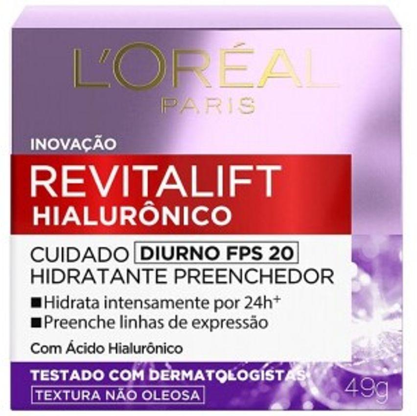Hidratante Preenchedor Revitalift Hialurônico Diurno Fps 20 49g - L'Oréal Paris