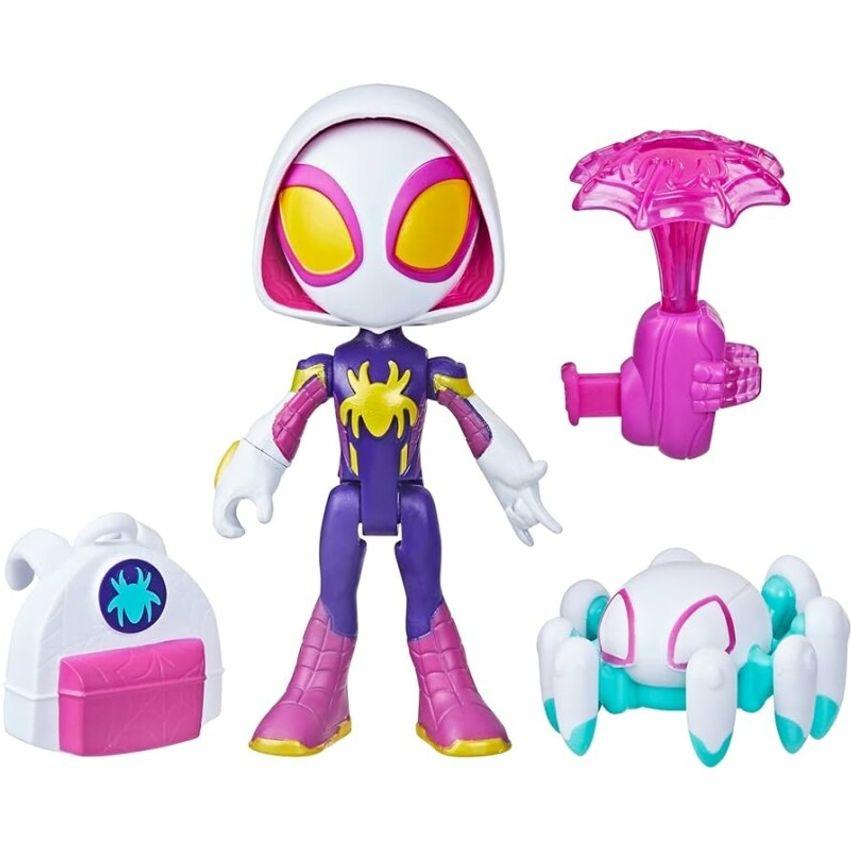 Boneco Marvel Spidey e Seus Amigos Espetaculares - Figura de 10 cm e acessórios - Ghost Spider - F7258 - Hasbro