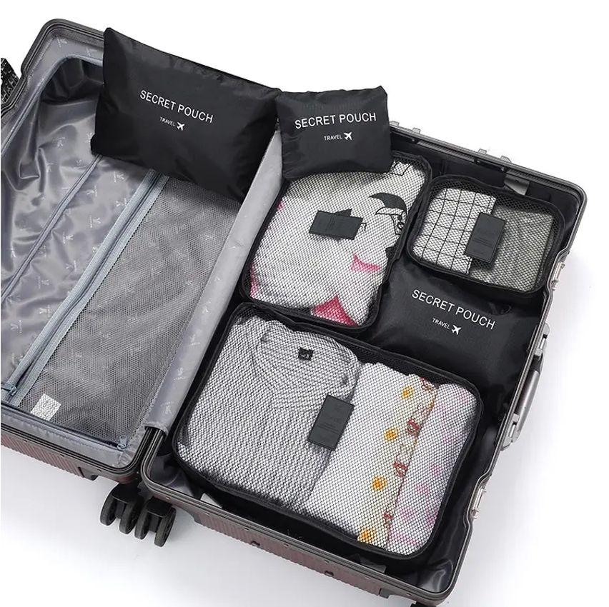6 Pcs Travel Clothes Storage Sacos impermeáveis Portable Bagag