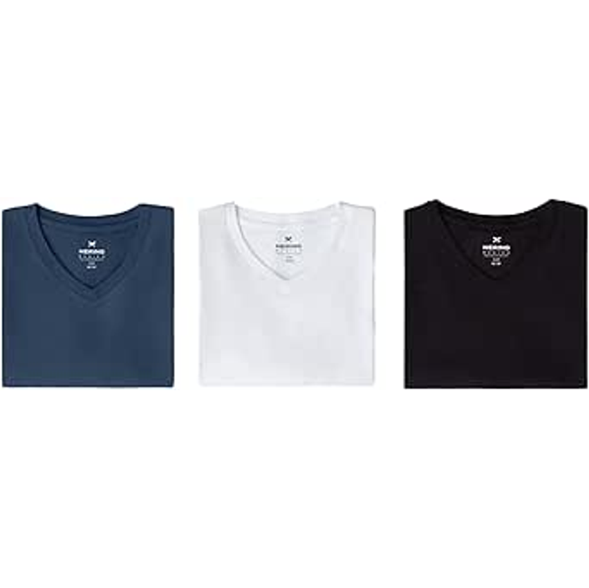 Kit Com 3 Camisetas Masculinas Básicas Slim Gola V Hering