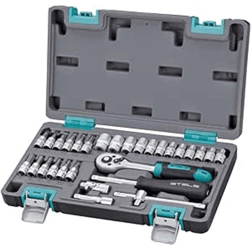 Stels Kit De Ferramenta 1/4' Crv Caixa Plástica 29 Peças