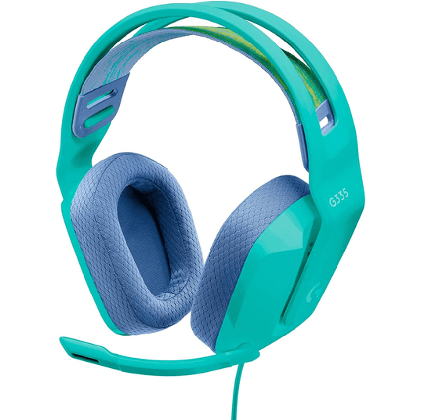 Headset Gamer Logitech G335 com Almofadas com Espuma de Memória, Design Leve e Conexão 3,5mm para PC, PlayStation, Xbox, Nintendo Switch e Mobile - Mint