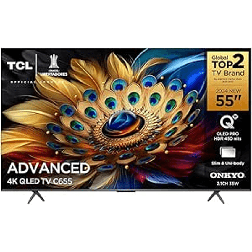 Tcl Qled Tv 55” C655 4k Uhd Google Tv Dolby Vision Atmos