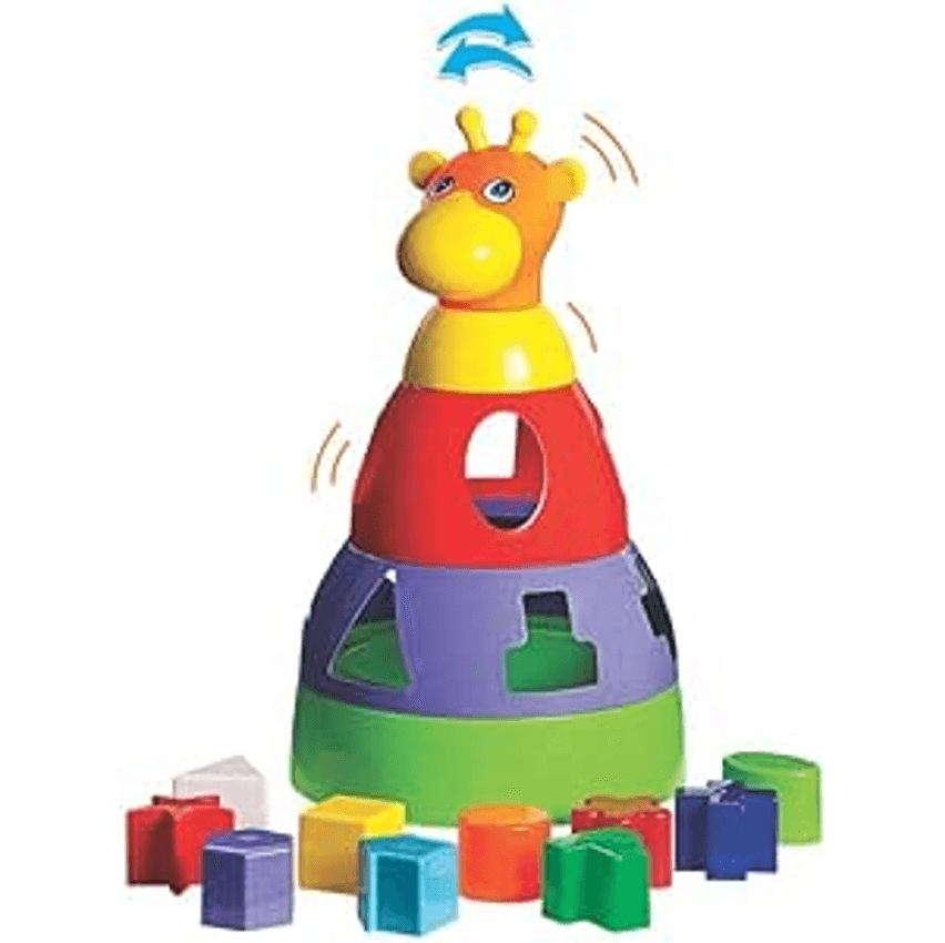 Brinquedo Educativo Girafa Didática com Blocos Merco Toys, cores sortidas, 1 unidade