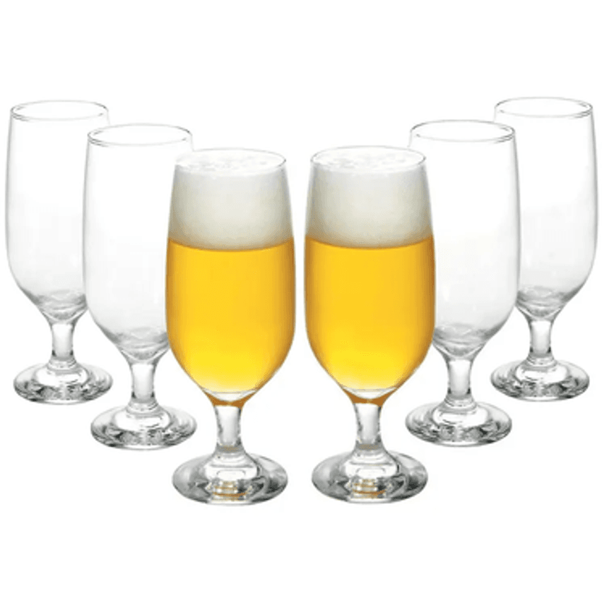 Jogo De Taças De Vidro Para Cerveja 6 Peças 300ml Nadir Floripa