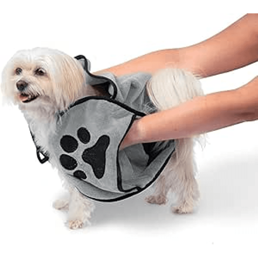 Toalha para Pet Cachorro de Microfibra com Bolsos – Canina Superabsorvente, Secagem Rápida, Lavável à Máquina, Macia e Durável, Ideal para Pets Cães e Gatos LUMAI