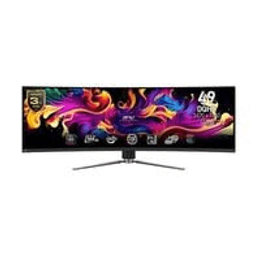 Monitor Gamer Curvo MSI MPG 491CQP QD-OLED, 49" DQHD, DisplayHDR, 144Hz, 0.03ms, DP, HDMI 2.1, Tipo-C, Curva 1800R, Preto - 9S6-3FA84T-002
