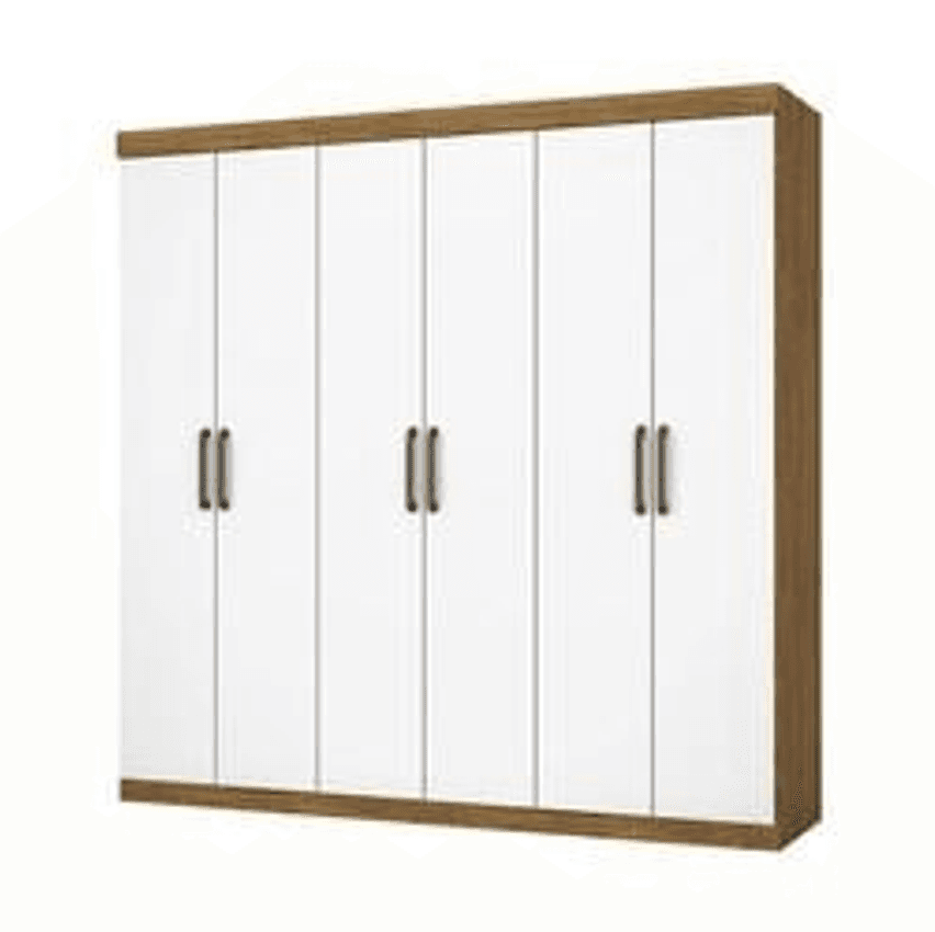 Guarda Roupa Infantil Iona 6 Portas - Marrom Chocolate