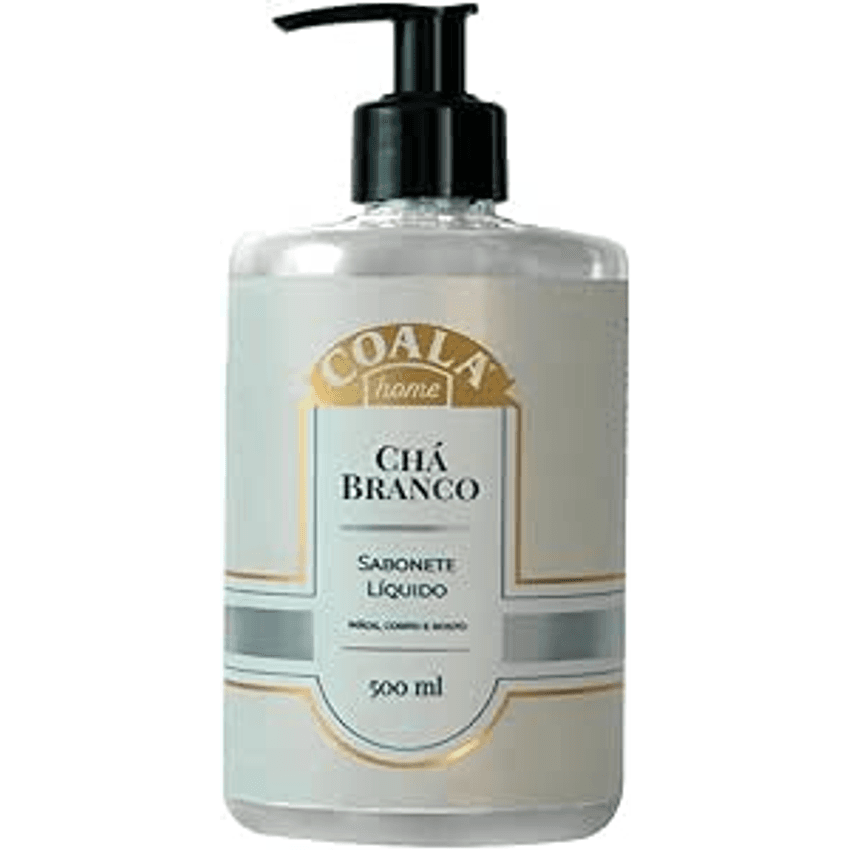 Coala Sabonete Liquido Maos e Corpo Limpa Hidrata Perfuma 500ml Cha Branco