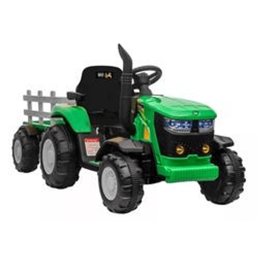 Carro A Bateria Para Crianças Bang Toys Tractor Truck Elétrico Com Caçamba Cor Verde 110v/220v