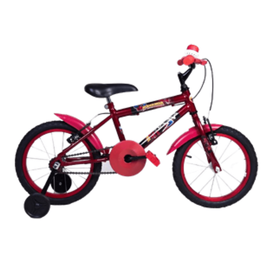 Bicicleta Infantil Masculina Aro 16 - Vermelha - Personagem - Olk Bike