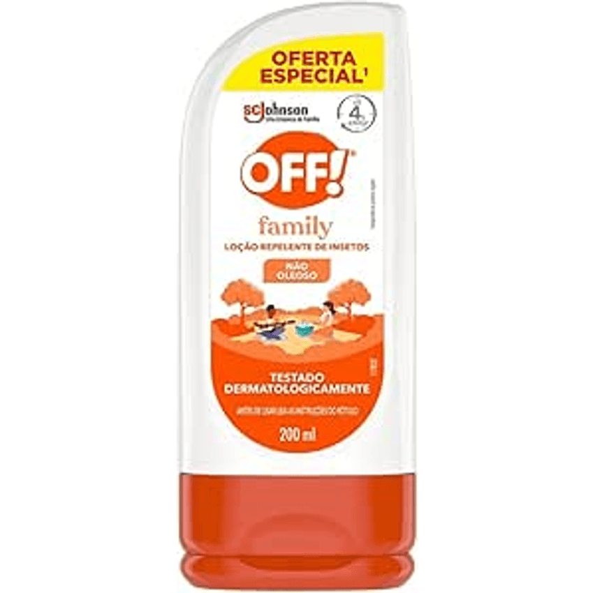 Off! Family Repelente De Mosquitos, Protege Por Até 4h, Loção, 200ml