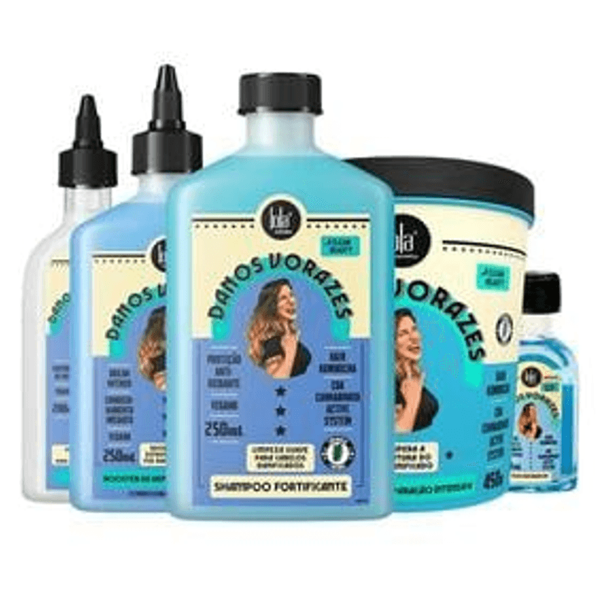 Kit Lola Cosmétics Reconstrução Danos Vorazes - 5 Produtos - Lola Cosmetics