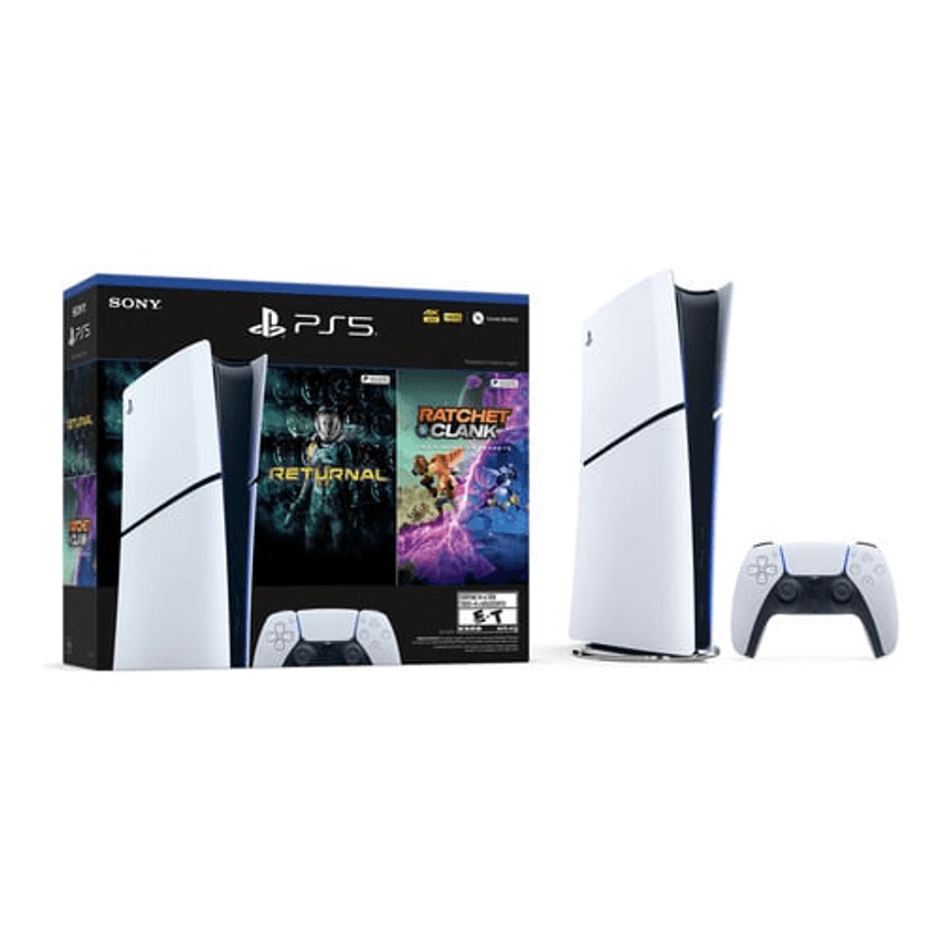 Sony PlayStation 5 Slim Digital CFI-2000 1 TB Ratchet & Clank Rift Apart Returnal color branco