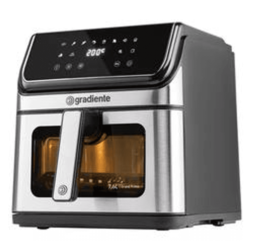 Fritadeira Eletrica Sem Óleo Airfryer 7,6 Litros Grand Prime Gradiente Cesto Removível Inox Com Timer 127V