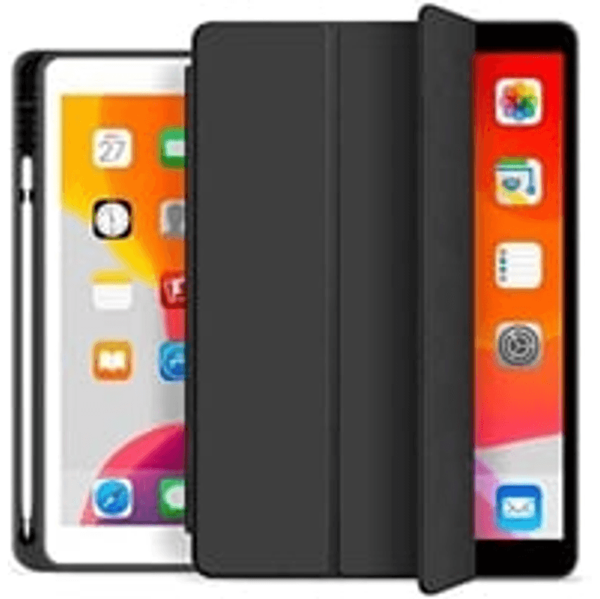 WB Capa iPad 7a, 8a e 9a Geração 10.2″ - Premium Slim, Antichoque com Compart. para Pencil - Preta