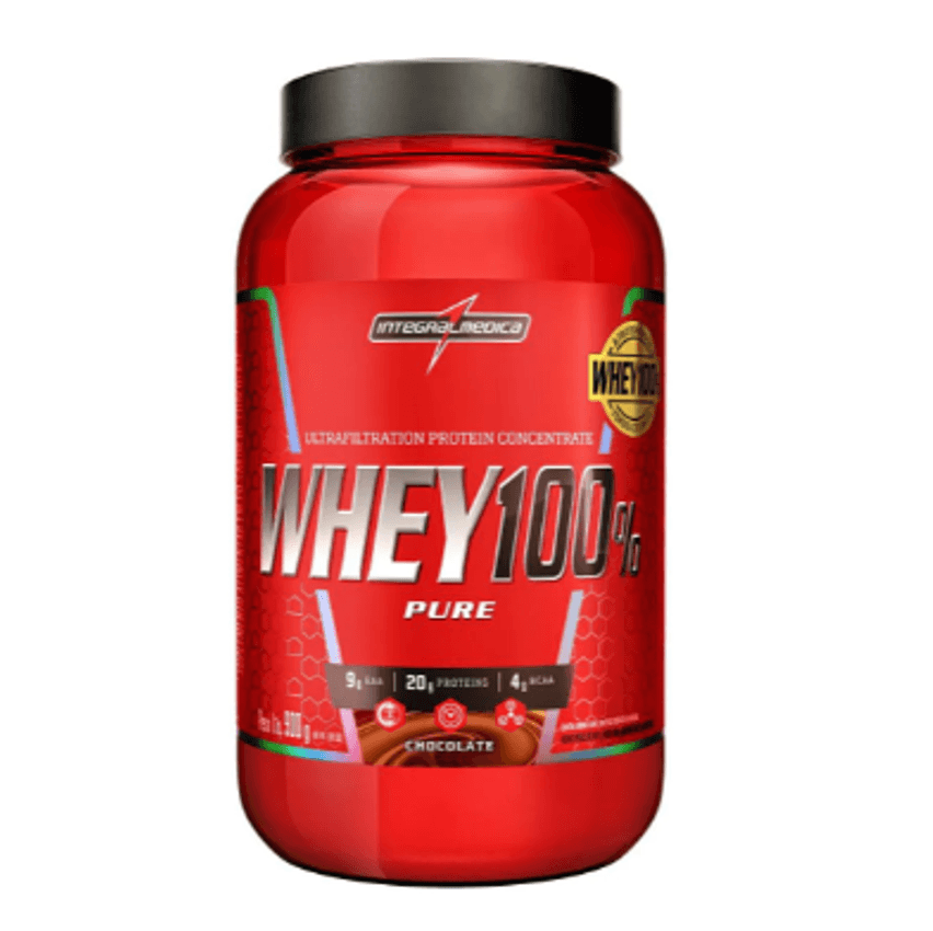 Whey Protein 100% Pure Concentrado Integralmedica Chocolate 900g