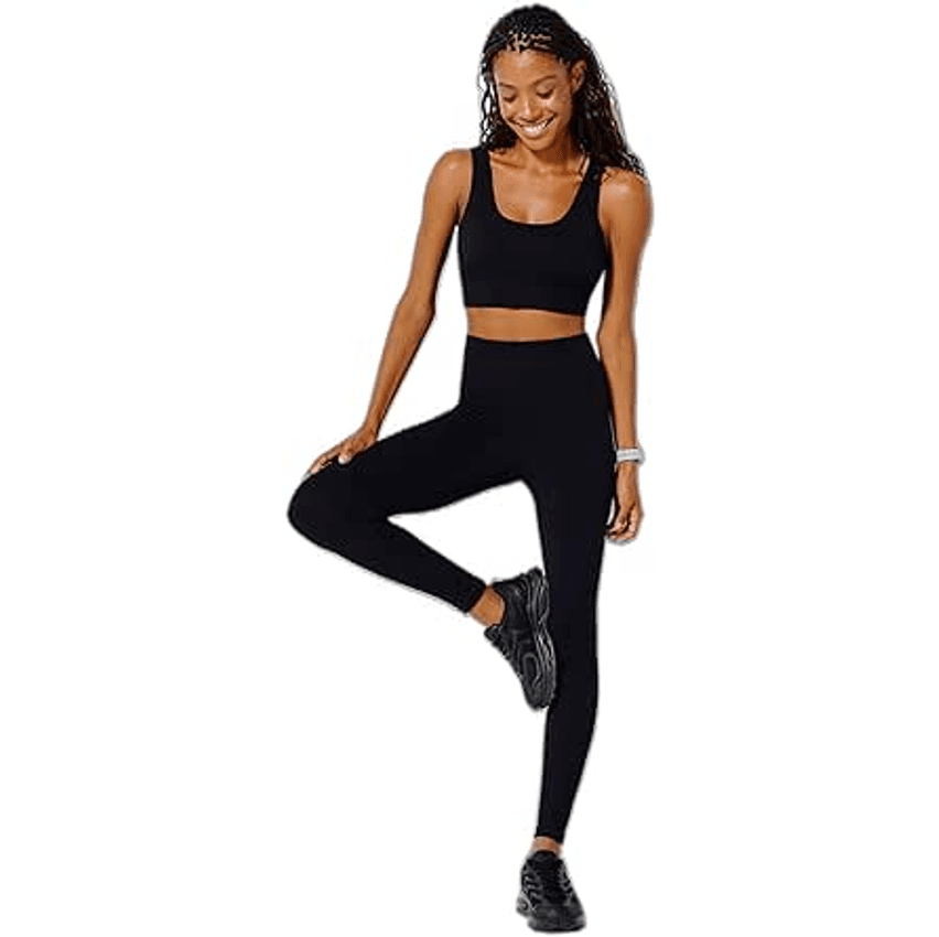 Hering Calça Legging Esportiva Feminina Sem Costura SC40, Preto, M