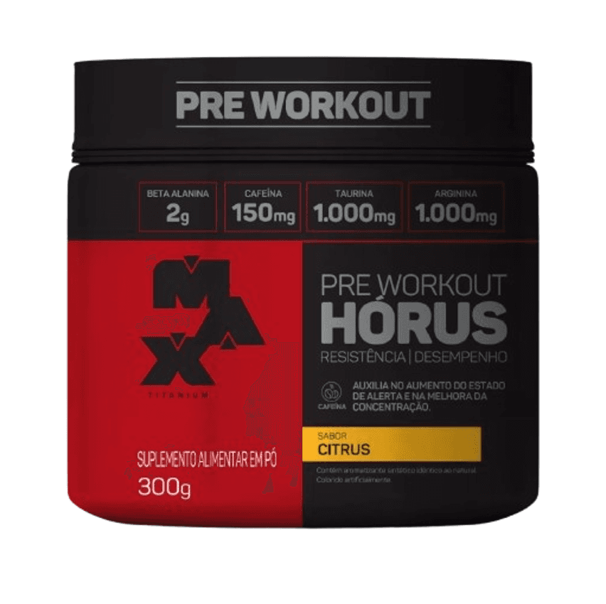 Suplemento Em Pó Max Titanium Horus Sabor Limão yuzu Em Pote De 300g
