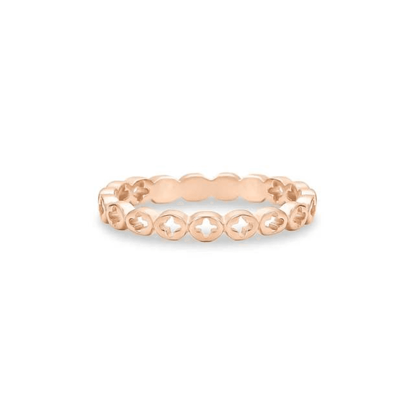 Anel Life My Rose Flores em Liga Rosé com Banho de Ouro Rosé 18k