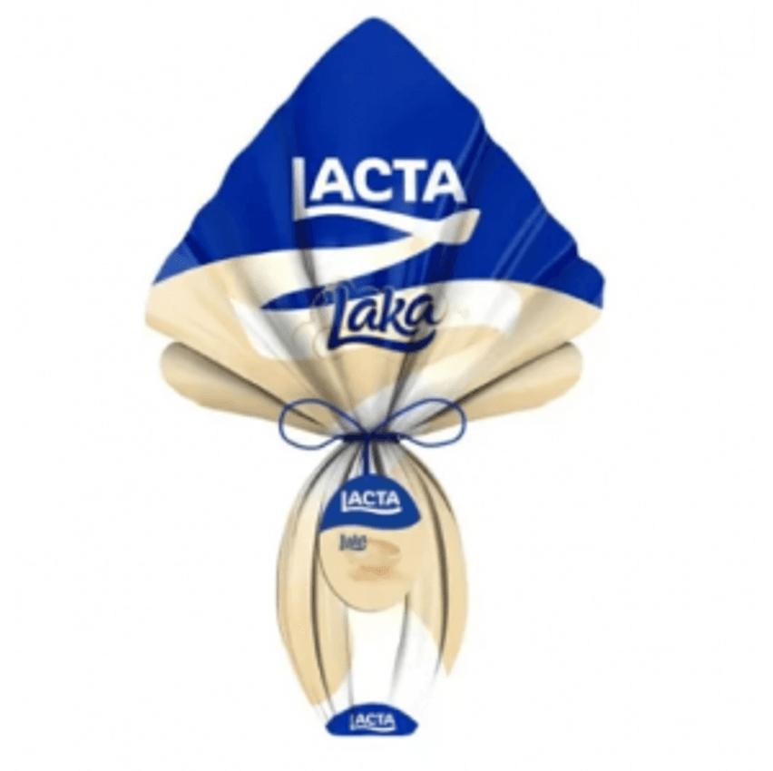 3 Unidades de Ovo de Páscoa Chocolate Branco Laka Lacta - 162g