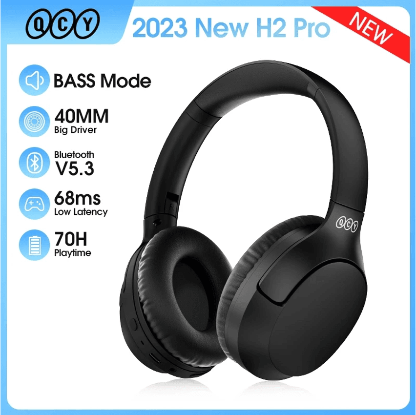 Headphone Sem Fio QCY H2 PRO Bluetooth 5.3