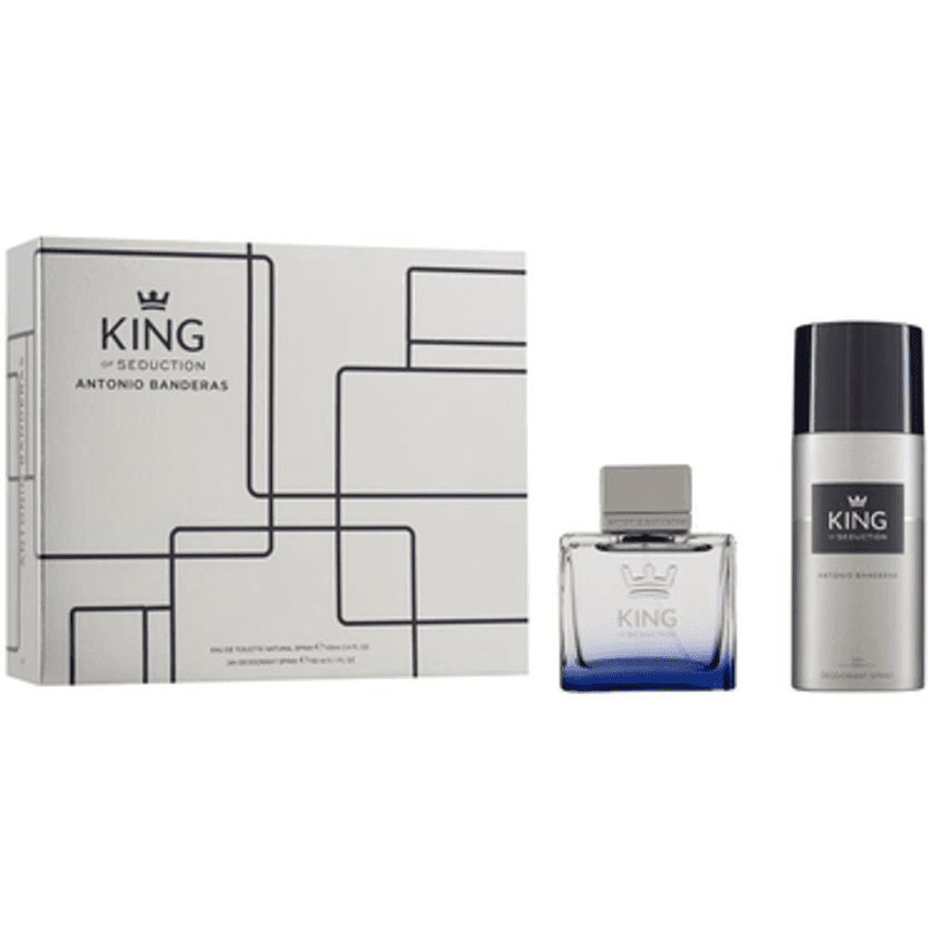 Kit Perfume Antonio Banderas King of Seduction - Masculino Eau de Toilette 100ml com Desodorante