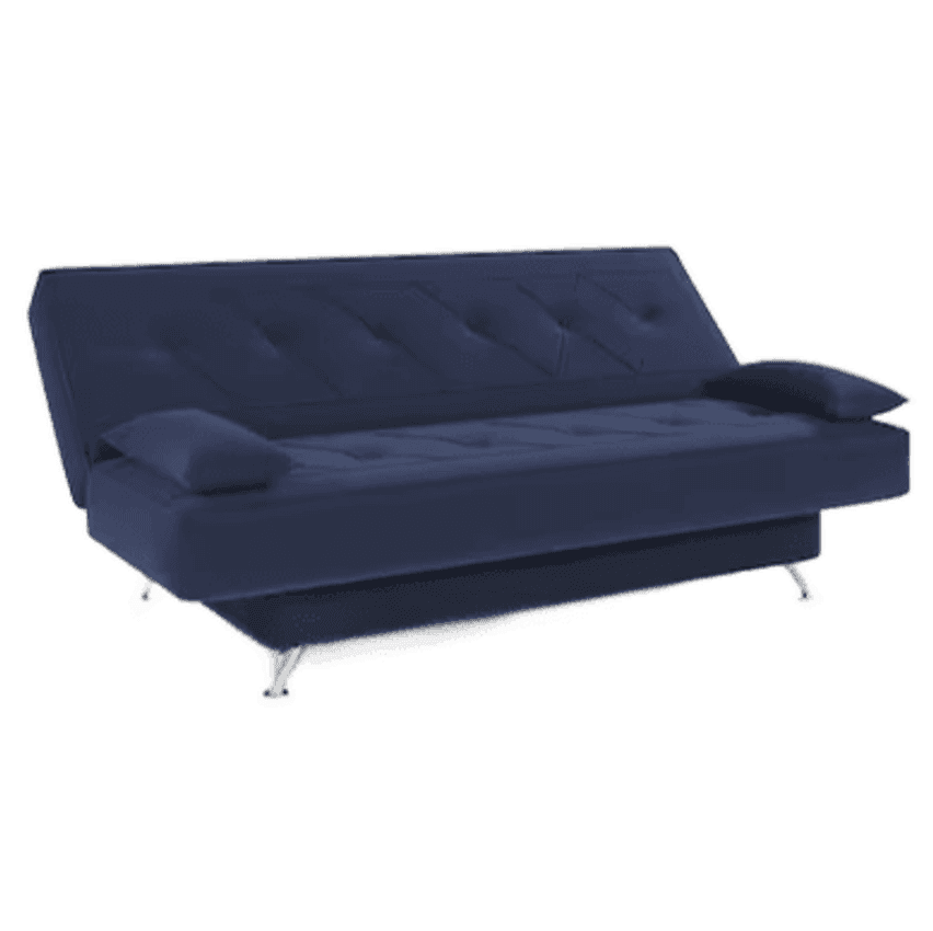 Sofá Cama 1,80m Isabel Suede Azul Adonai Estofados - Azul Marinho