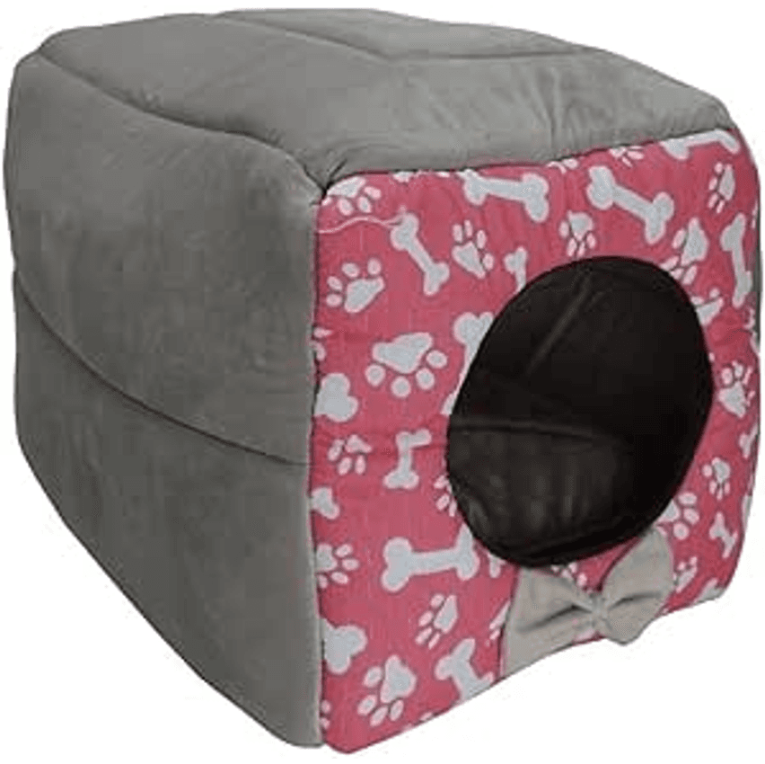 Cama Iglu e Toca Para Cachorro Luxo Preto Vime G