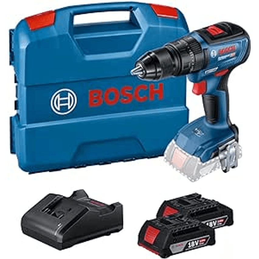 Bosch Parafusadeira Furadeira Impacto Gsb 18v-50 18v Brushless Com 2 Baterias 1 Carregador E Maleta
