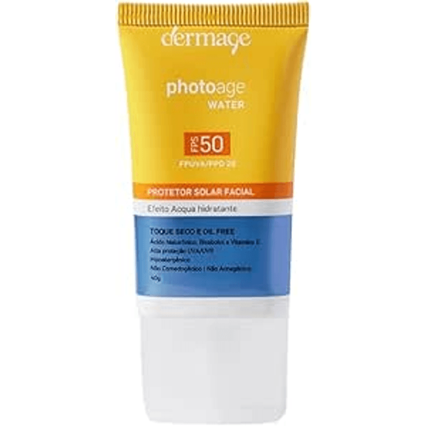 Photoage Water, Protetor Solar Incolor Com Fps50 E Ppd20, Fórmula Enriquecida Com Hialuronato De Sódio E Tecnologia Double Uv Protect, 40g