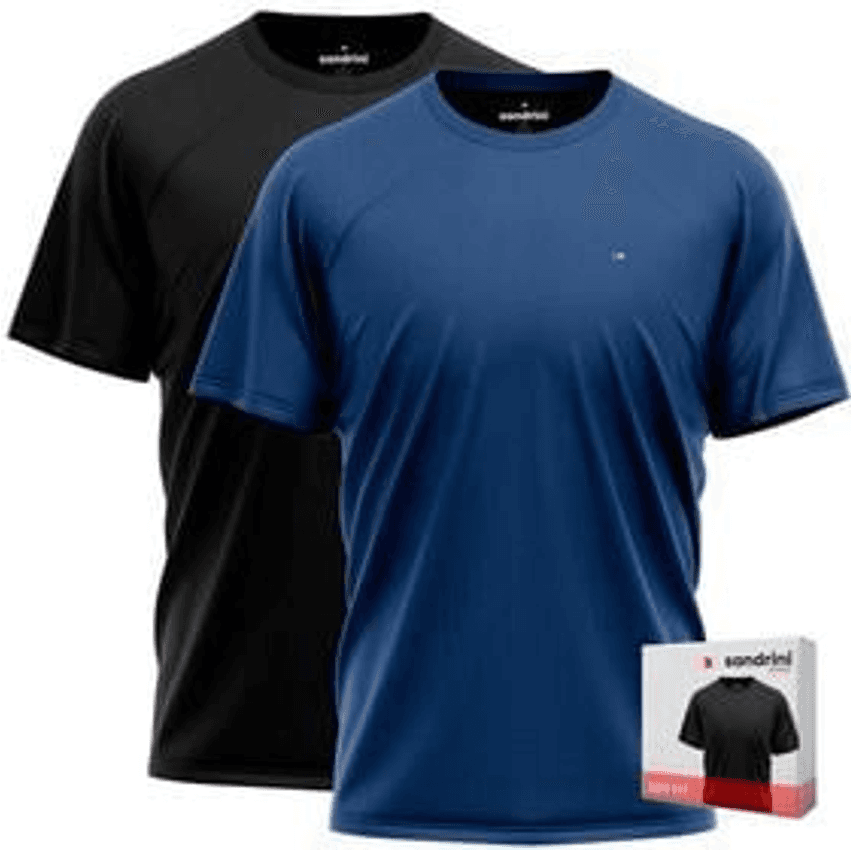 Kit 2 Camisetas Masculina Manga Curta Dryfit Academia Esporte Respirável - Sandrini
