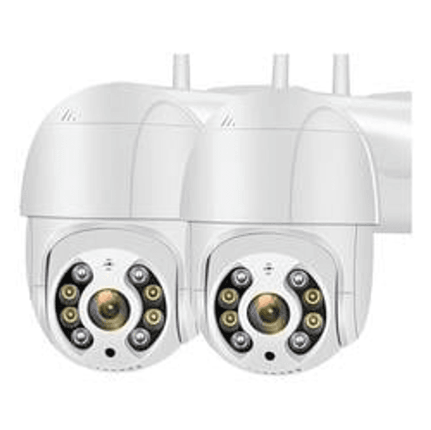 Kit 2 Câmera Ip Inteligente Wifi Rotativa A8 App Yoosee 360º Cor Branco