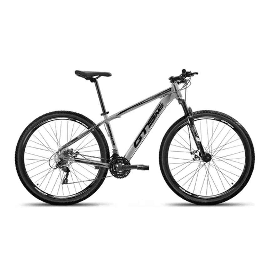 Bicicleta Aro 29 Gts Pro M5 Intense Freio A Disco 24 Marchas Cor Cinza-Preto Tamanho do quadro 19 "