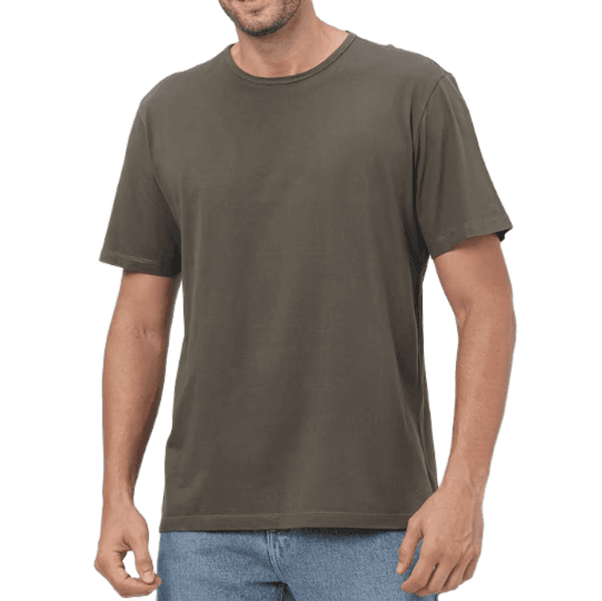 Camiseta masculina básica regular manga curta lisa cinza | Pool Basics