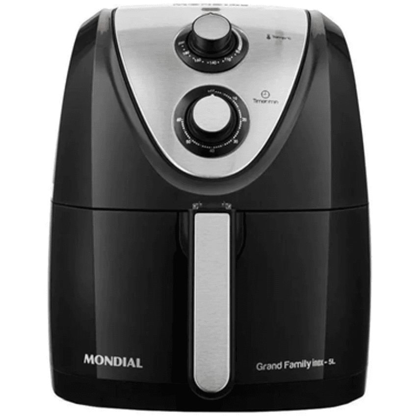 Fritadeira sem óleo Mondial Cozinha AFN-50 5L preta e inox 127V
