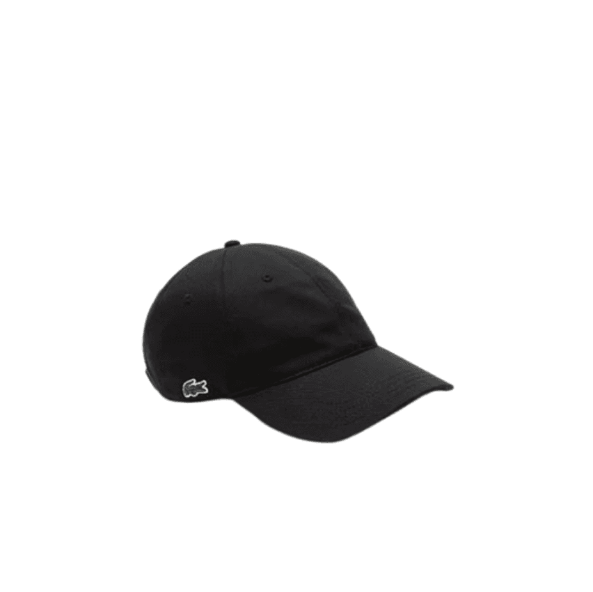 Boné Lacoste Em Sarja De Algodão Orgânico - Preto