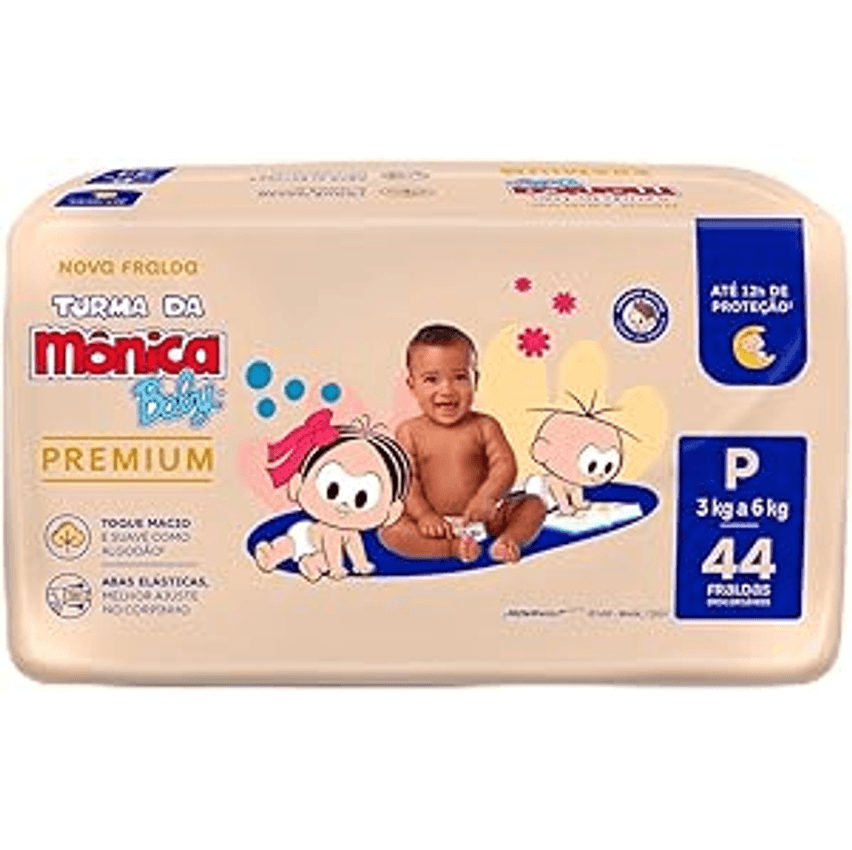 Turma da Mônica Baby Premium Econômica P 44 Unidades