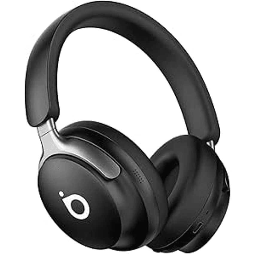 Basike Fones de Ouvido Bluetooth 5.4, Headphone Bluetooth com Cancelamento de Ruído Ativo ANC, Suporte Chamadas de Voz, Certificação Hi-Pure Audio, 40 Horas de Reprodução (Preto)